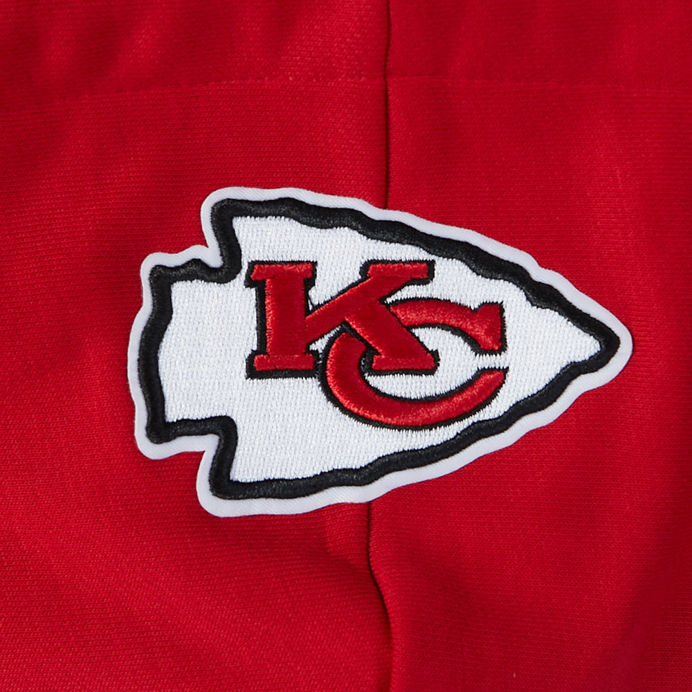 NFL KANSAS CITY CHIEFS PATRICK MAHOMES #15 CLASSIC PNN CHANDAIL À CAPUCHON COURT EN MOLLETON POUR FEMME (ROUGE)