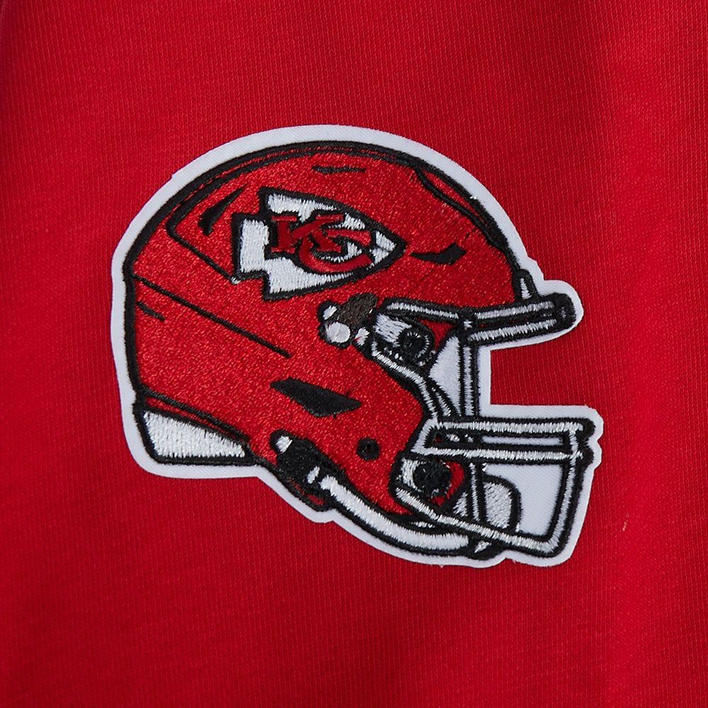 NFL KANSAS CITY CHIEFS PATRICK MAHOMES #15 CLASSIC PNN CHANDAIL À CAPUCHON COURT EN MOLLETON POUR FEMME (ROUGE)