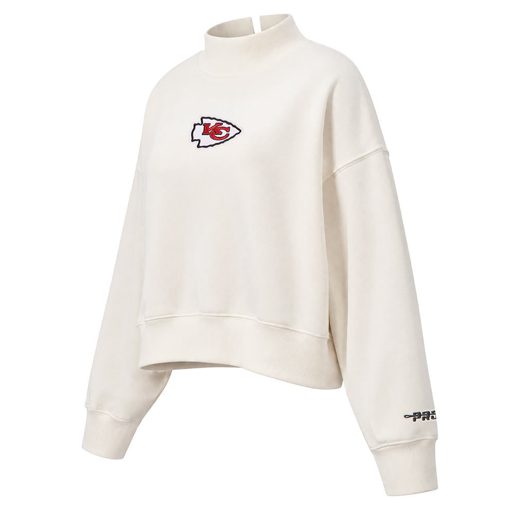 NFL KANSAS CITY CHIEFS CLASSIC ICON WOMEN'S SWEATSHIRT (EGGSHELL)