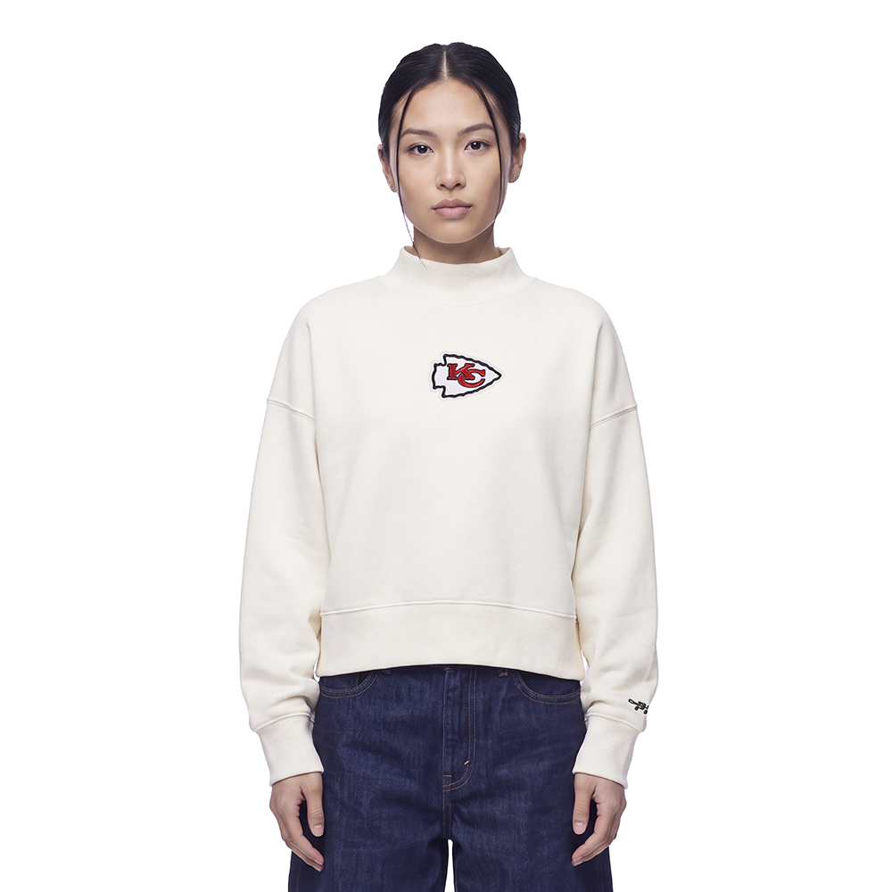 NFL KANSAS CITY CHIEFS CLASSIC ICON WOMEN'S SWEATSHIRT (EGGSHELL)