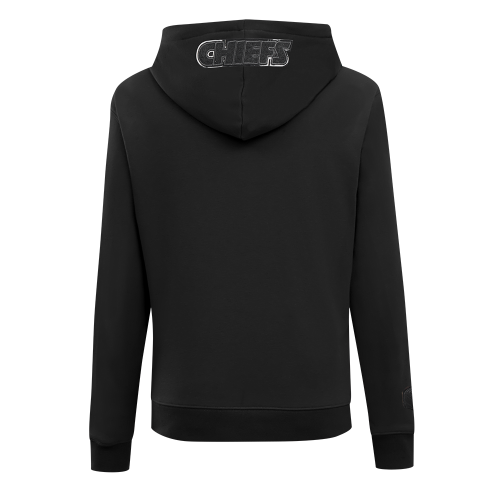 NFL KANSAS CITY CHIEFS TRIPLE BLACK CHANDAIL À CAPUCHON EN MOLLETON POUR FEMME (TRIPLE NOIR FEMME)