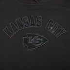 NFL KANSAS CITY CHIEFS TRIPLE BLACK CHANDAIL À CAPUCHON EN MOLLETON POUR FEMME (TRIPLE NOIR FEMME)