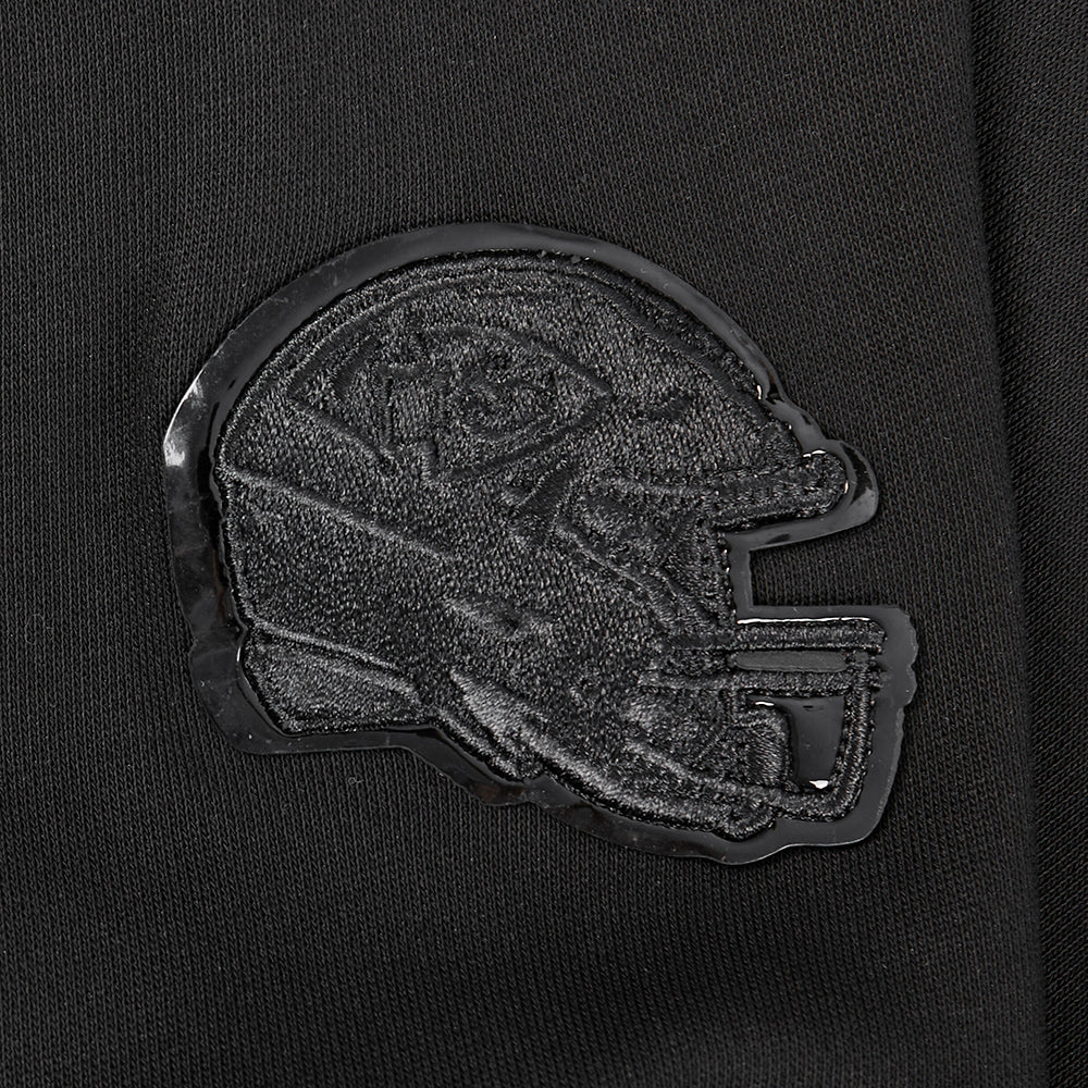 NFL KANSAS CITY CHIEFS TRIPLE BLACK CHANDAIL À CAPUCHON EN MOLLETON POUR FEMME (TRIPLE NOIR FEMME)