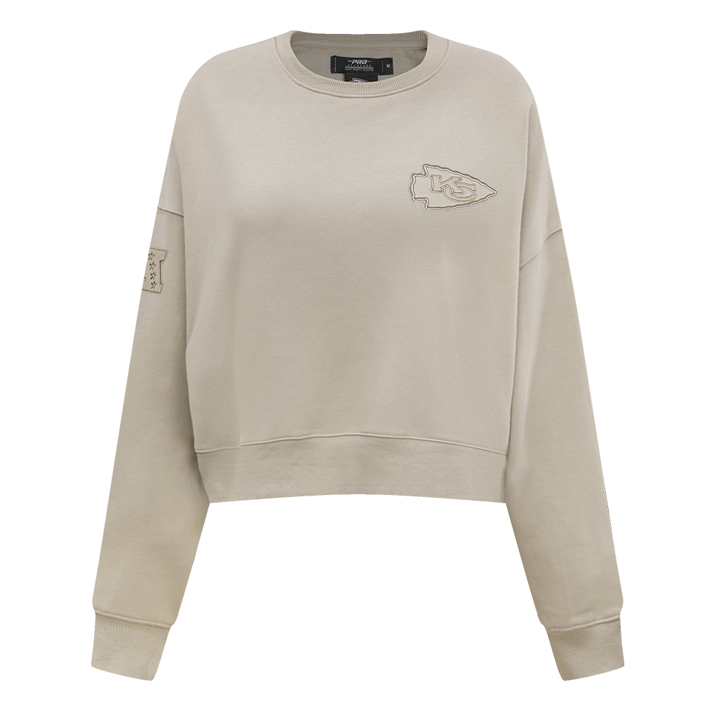 NFL KANSAS CITY CHIEFS NEUTRAL CHANDAIL À COL ROND POUR FEMME (TAUPE)