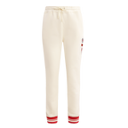 NFL KANSAS CITY CHIEFS RETRO CLASSIC PANTALON OUATÉ CÔTELÉ POUR FEMME (COQUILLE D'ŒUF/ROUGE)