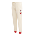 NFL KANSAS CITY CHIEFS RETRO CLASSIC PANTALON OUATÉ CÔTELÉ POUR FEMME (COQUILLE D'ŒUF/ROUGE)