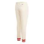 NFL KANSAS CITY CHIEFS RETRO CLASSIC PANTALON OUATÉ CÔTELÉ POUR FEMME (COQUILLE D'ŒUF/ROUGE)