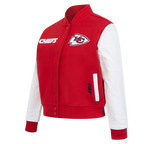NFL KANSAS CITY CHIEFS GAME DAY CLASSICS BLOUSON COLLÉGIAL EN LAINE POUR FEMME (ROUGE/BLANC)