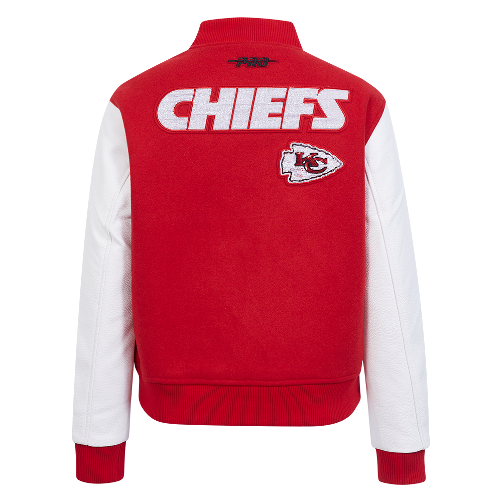 NFL KANSAS CITY CHIEFS GAME DAY CLASSICS BLOUSON COLLÉGIAL EN LAINE POUR FEMME (ROUGE/BLANC)