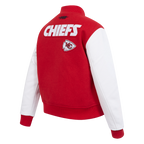 NFL KANSAS CITY CHIEFS GAME DAY CLASSICS BLOUSON COLLÉGIAL EN LAINE POUR FEMME (ROUGE/BLANC)