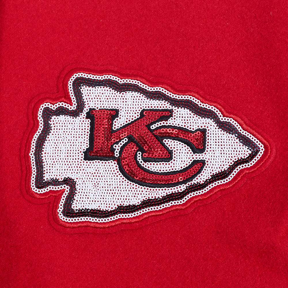NFL KANSAS CITY CHIEFS GAME DAY CLASSICS BLOUSON COLLÉGIAL EN LAINE POUR FEMME (ROUGE/BLANC)
