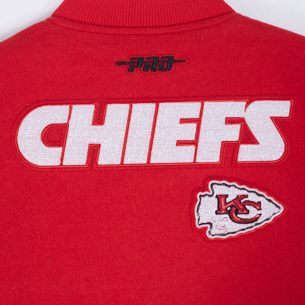 NFL KANSAS CITY CHIEFS GAME DAY CLASSICS BLOUSON COLLÉGIAL EN LAINE POUR FEMME (ROUGE/BLANC)