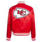 NFL KANSAS CITY CHIEFS RETRO CLASSIC WOMEN'S RIB SATIN JACKET (RED)