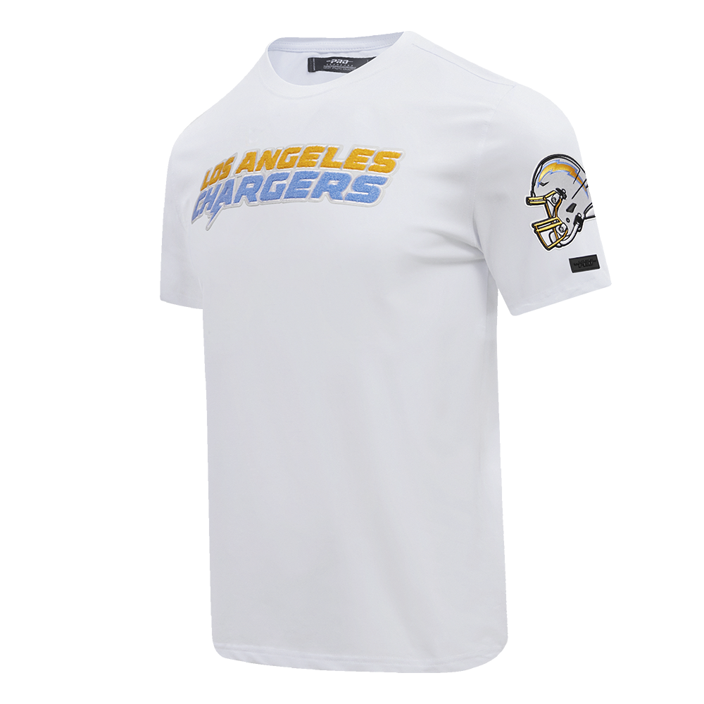 NFL LOS ANGELES CHARGERS CLASSIC CHENILLE MEN'S SINGLE JERSEY TEE (WHITE)
