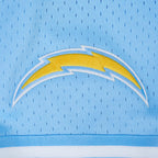 NFL LOS ANGELES CHARGERS JUSTIN HERBERT #10 CLASSIC MESH PNN CHEMISE BOUTONNÉE EN FILET POUR HOMME (BLEU UNIVERSITÉ)