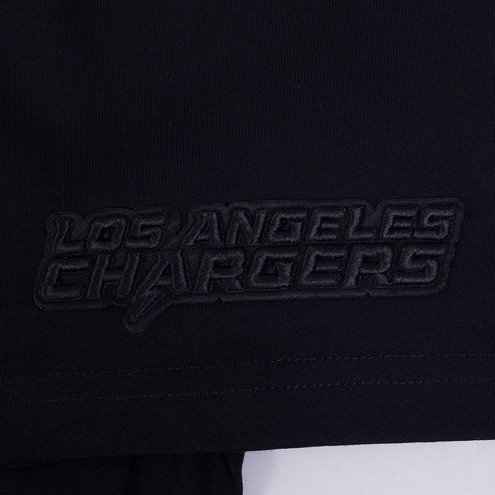 NFL LOS ANGELES CHARGERS NEUTRAL MEN'S CJ DROP SHOULDER TEE (BLACK)