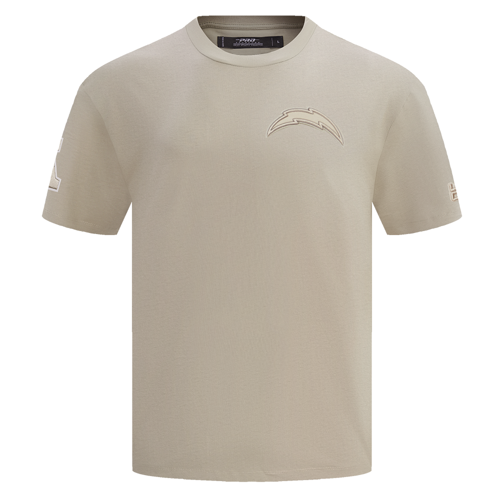 NFL LOS ANGELES CHARGERS NEUTRAL MEN'S CJ DROP SHOULDER TEE (TAUPE)