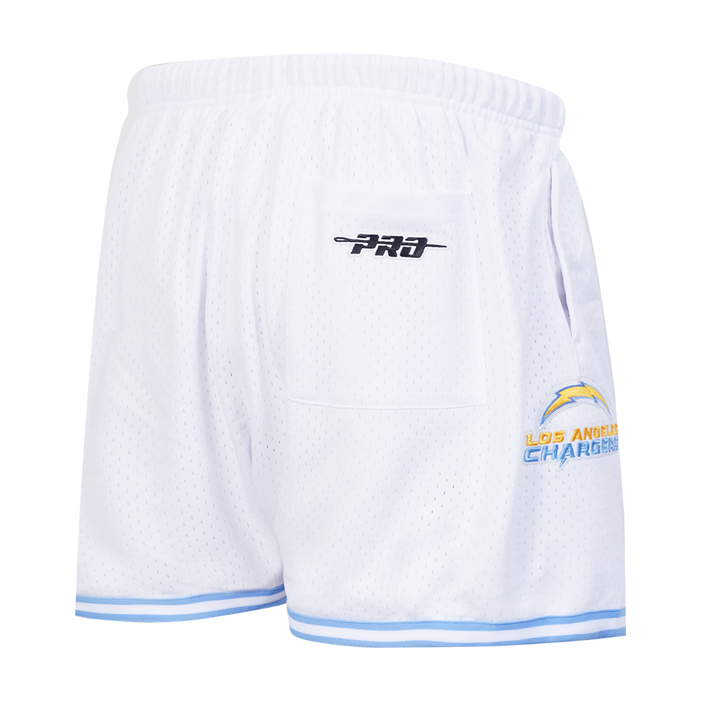 NFL LOS ANGELES CHARGERS MESH SHORT POUR HOMME (BLANC/BLEU UNIVERSITÉ)