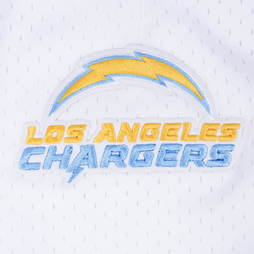 NFL LOS ANGELES CHARGERS MESH SHORT POUR HOMME (BLANC/BLEU UNIVERSITÉ)