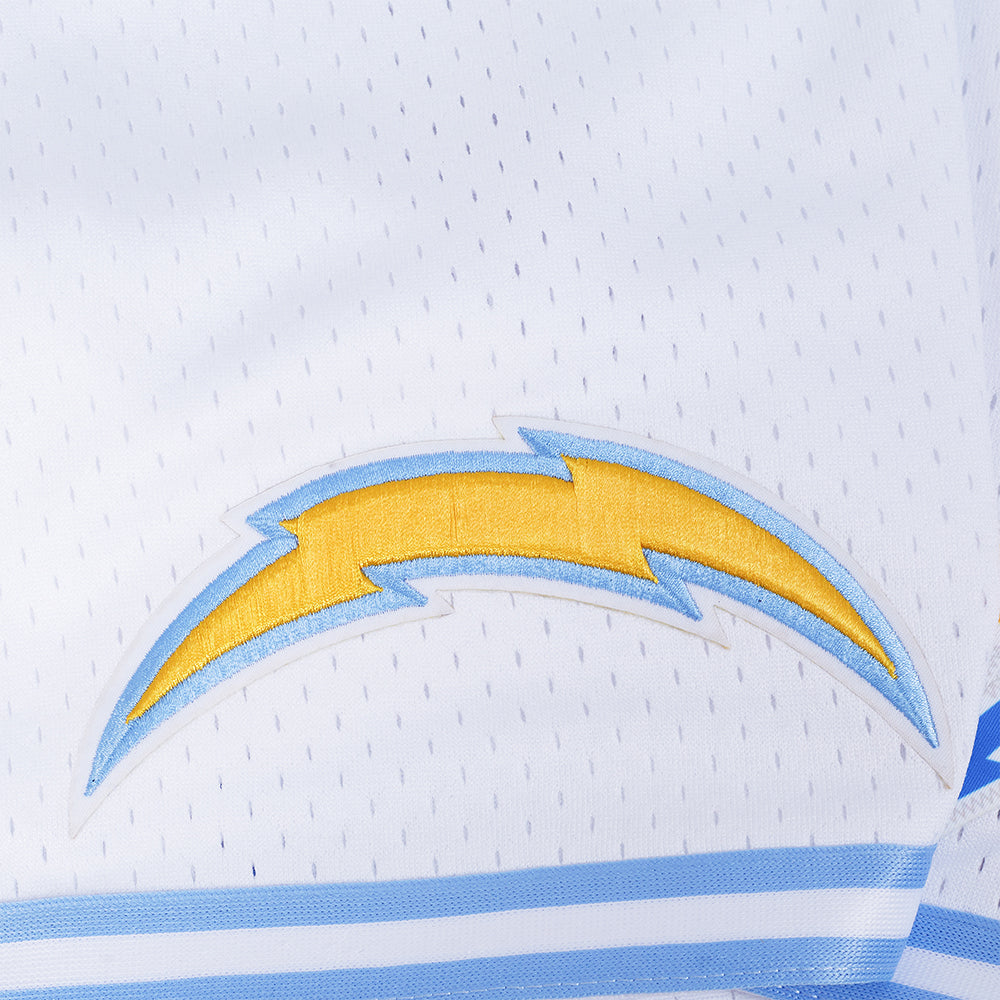 NFL LOS ANGELES CHARGERS MESH SHORT POUR HOMME (BLANC/BLEU UNIVERSITÉ)