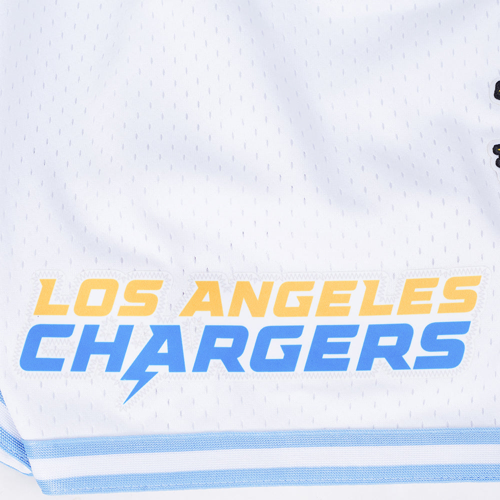 NFL LOS ANGELES CHARGERS MESH SHORT POUR HOMME (BLANC/BLEU UNIVERSITÉ)