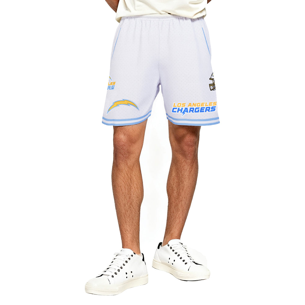 NFL LOS ANGELES CHARGERS MESH SHORT POUR HOMME (BLANC/BLEU UNIVERSITÉ)