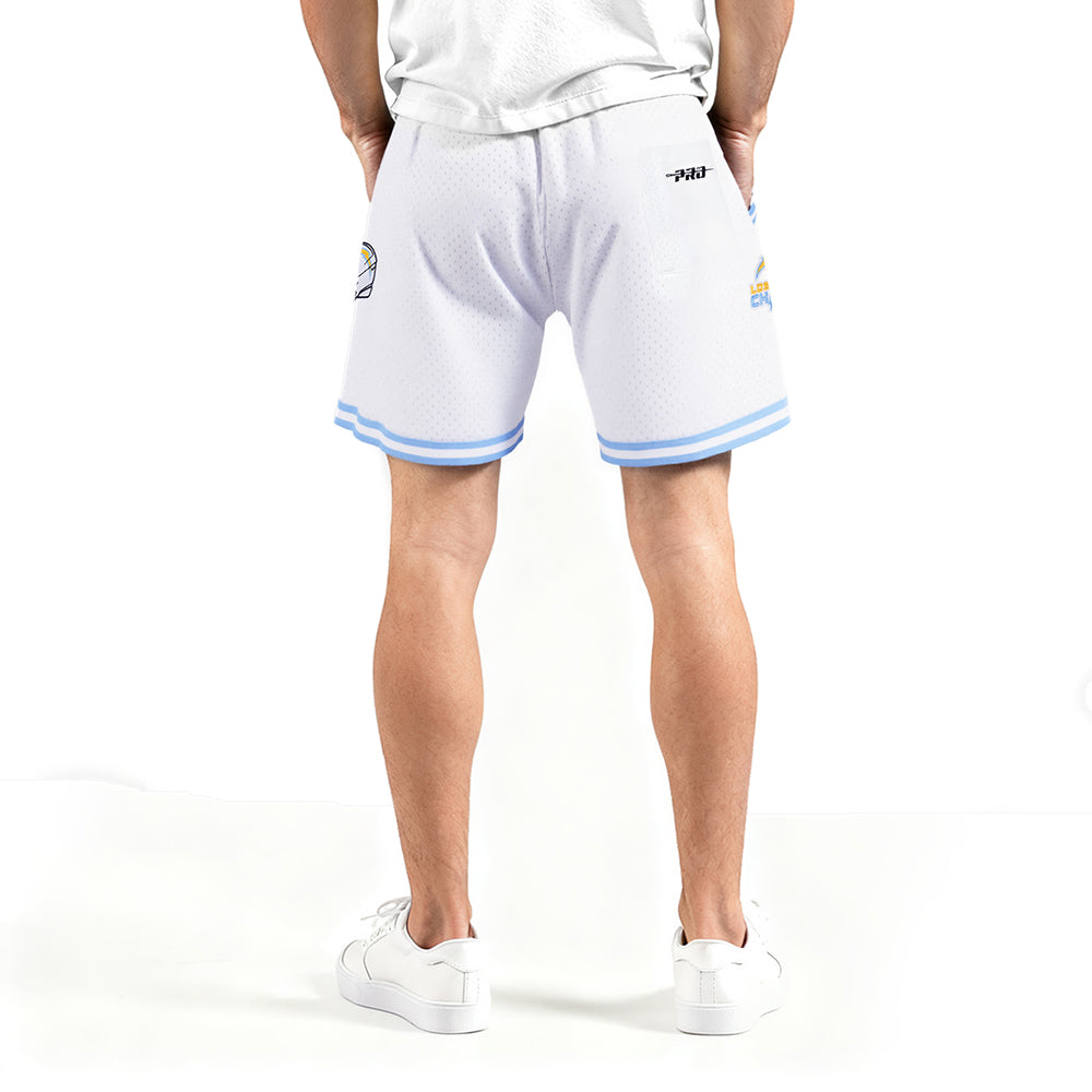 NFL LOS ANGELES CHARGERS MESH SHORT POUR HOMME (BLANC/BLEU UNIVERSITÉ)