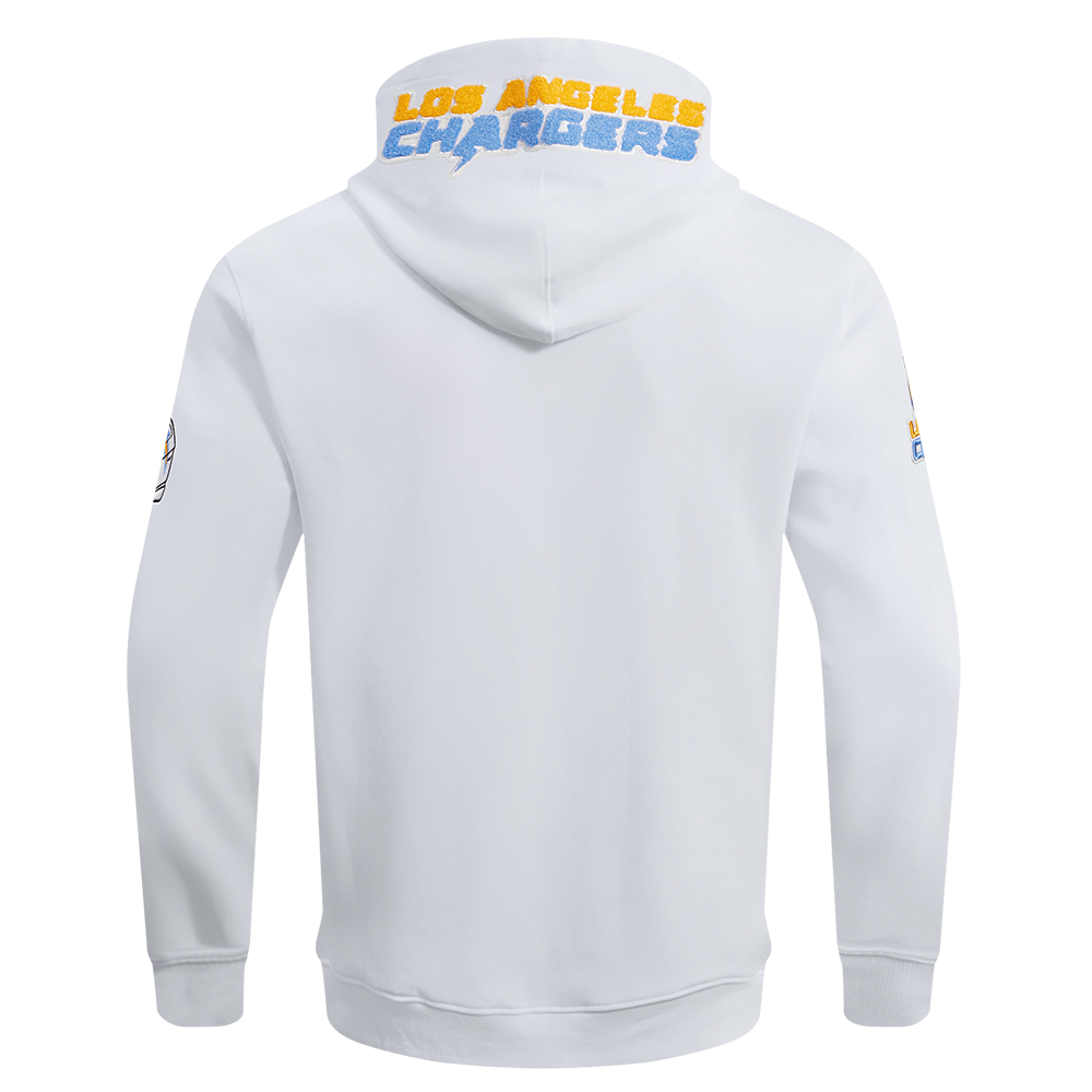 NFL LOS ANGELES CHARGERS CLASSIC CHENILLE CHANDAIL À CAPUCHON (BLANC)