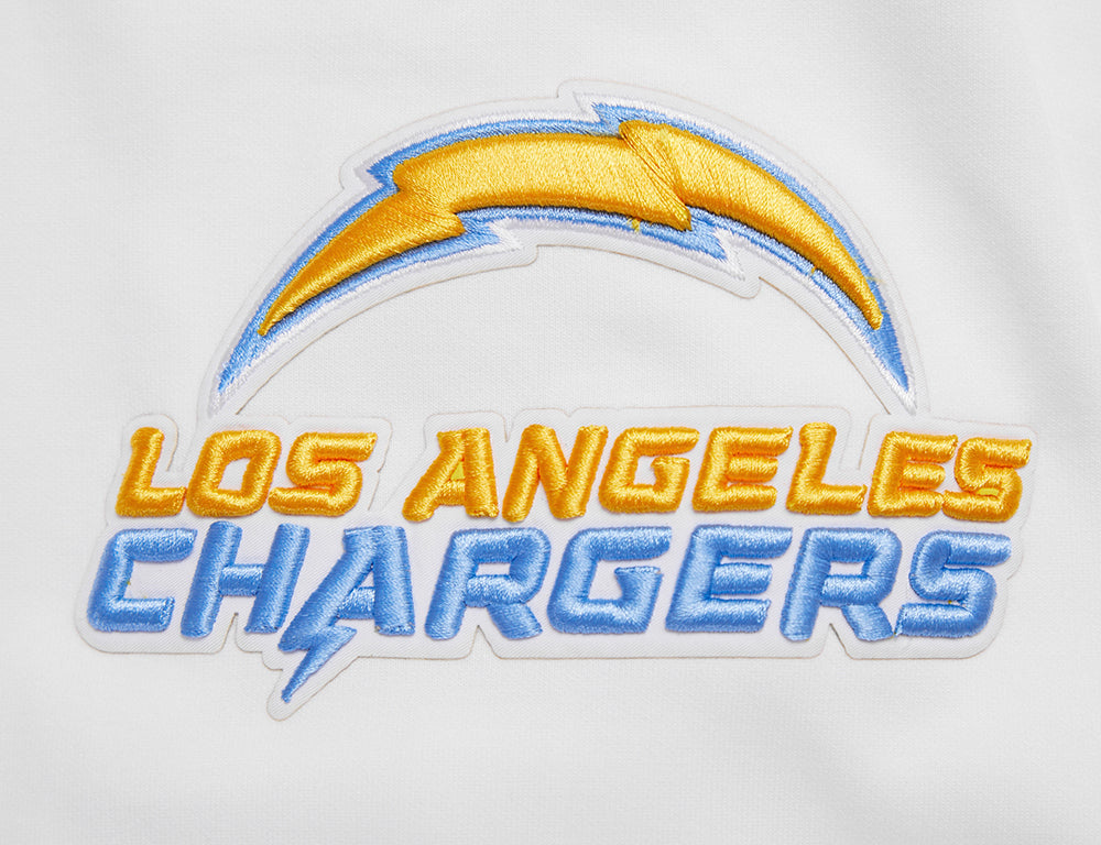 NFL LOS ANGELES CHARGERS CLASSIC CHENILLE CHANDAIL À CAPUCHON (BLANC)