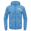 NFL LOS ANGELES CHARGERS CLASSIC CHENILLE CHANDAIL À CAPUCHON À GLISSIÈRE (BLEU UNIVERSITÉ)