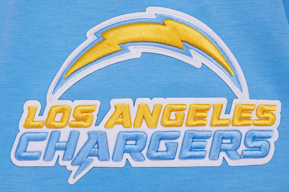NFL LOS ANGELES CHARGERS CLASSIC CHENILLE CHANDAIL À CAPUCHON À GLISSIÈRE (BLEU UNIVERSITÉ)