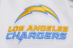 NFL LOS ANGELES CHARGERS CLASSIC CHENILLE CHANDAIL À CAPUCHON À GLISSIÈRE (BLANC)