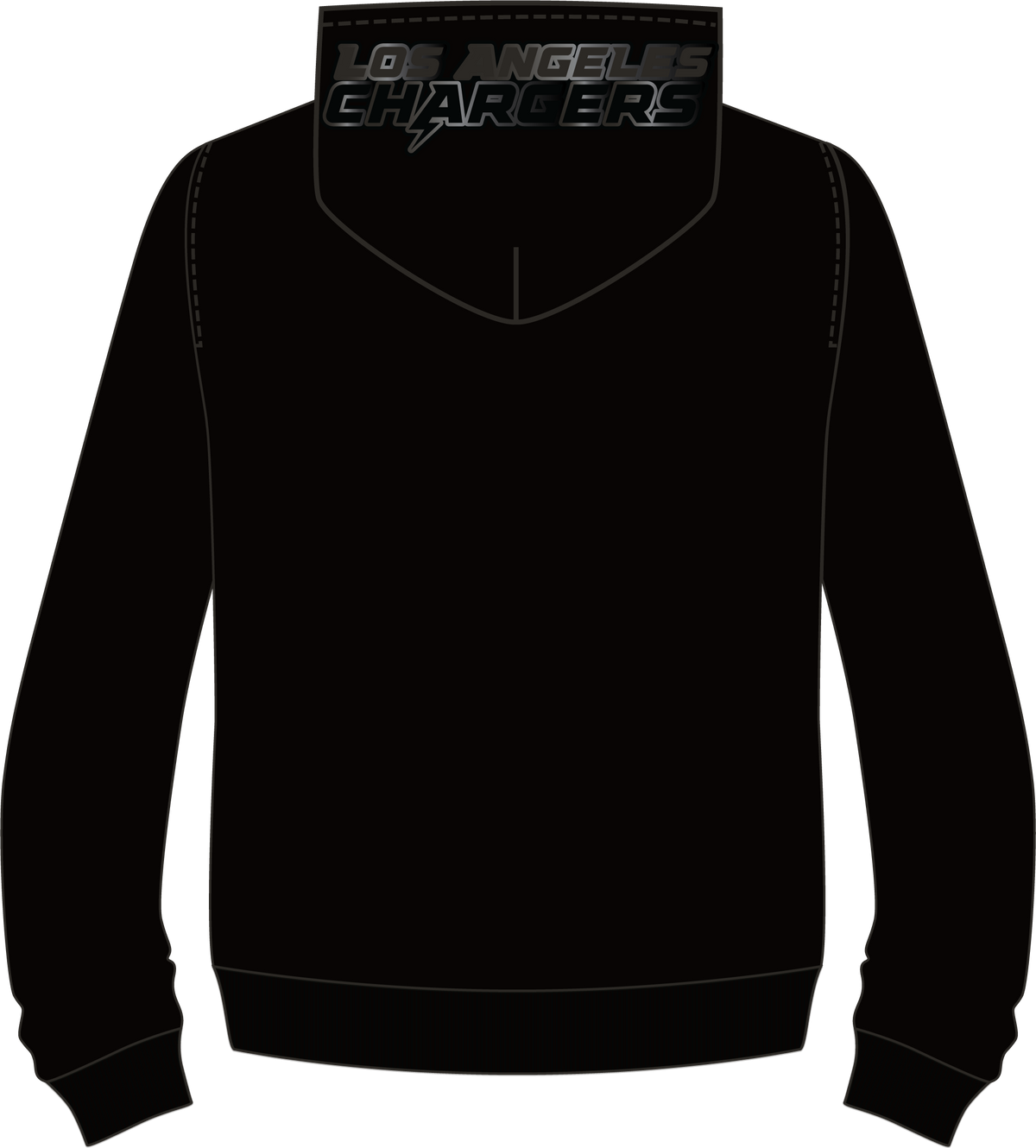NFL LOS ANGELES CHARGERS TRIPLE BLACK CHANDAIL À CAPUCHON EN MAILLE DOUBLE À GLISSIÈRE POUR HOMME (TRIPLE NOIR)