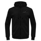 NFL LOS ANGELES CHARGERS TRIPLE BLACK CHANDAIL À CAPUCHON EN MAILLE DOUBLE À GLISSIÈRE POUR HOMME (TRIPLE NOIR)