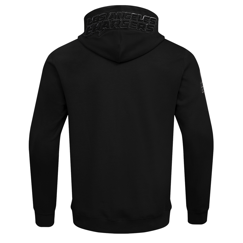 NFL LOS ANGELES CHARGERS TRIPLE BLACK CHANDAIL À CAPUCHON EN MAILLE DOUBLE À GLISSIÈRE POUR HOMME (TRIPLE NOIR)