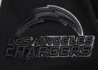 NFL LOS ANGELES CHARGERS TRIPLE BLACK CHANDAIL À CAPUCHON EN MAILLE DOUBLE À GLISSIÈRE POUR HOMME (TRIPLE NOIR)