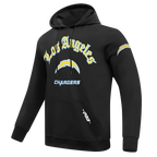 NFL LOS ANGELES CHARGERS OLD ENGLISH MEN'S FLC PO HOODIE (BLACK)