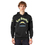 NFL LOS ANGELES CHARGERS OLD ENGLISH MEN'S FLC PO HOODIE (BLACK)