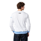 NFL LOS ANGELES CHARGERS MASHUP MEN'S RIB CREWNECK (WHITE/UNIVERSITY BLUE)