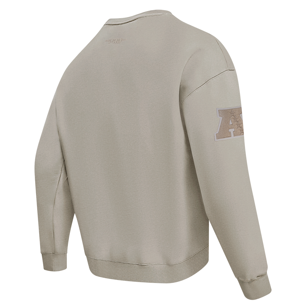 NFL LOS ANGELES CHARGERS NEUTRAL CHANDAIL À COL ROND EN MOLLETON À ÉPAULES TOMBANTES POUR HOMME (TAUPE)