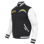 NFL LOS ANGELES CHARGERS SCRIPT TAIL BLOUSON COLLÉGIAL POUR HOMME (NOIR/BLANC)