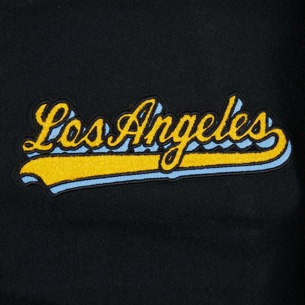 NFL LOS ANGELES CHARGERS SCRIPT TAIL BLOUSON COLLÉGIAL POUR HOMME (NOIR/BLANC)