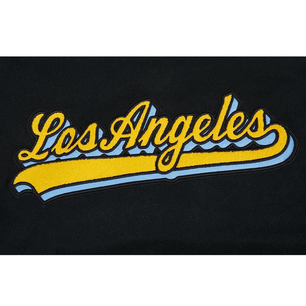 NFL LOS ANGELES CHARGERS SCRIPT TAIL BLOUSON COLLÉGIAL POUR HOMME (NOIR/BLANC)
