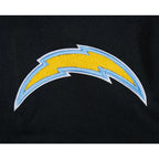 NFL LOS ANGELES CHARGERS SCRIPT TAIL BLOUSON COLLÉGIAL POUR HOMME (NOIR/BLANC)