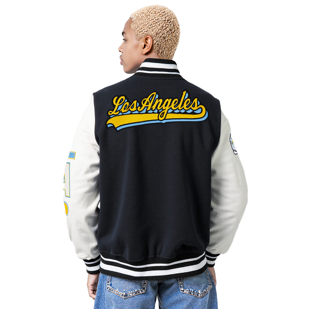 NFL LOS ANGELES CHARGERS SCRIPT TAIL MEN'S RIB WOOL VARSITY (BLACK/WHITE)