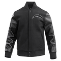 NFL LOS ANGELES CHARGERS TRIPLE BLACK MEN'S WOOL VARSITY JACKET (TRIPLE BLACK MEN'S)
