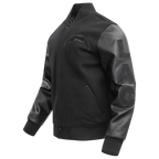 NFL LOS ANGELES CHARGERS TRIPLE BLACK MEN'S WOOL VARSITY JACKET (TRIPLE BLACK MEN'S)