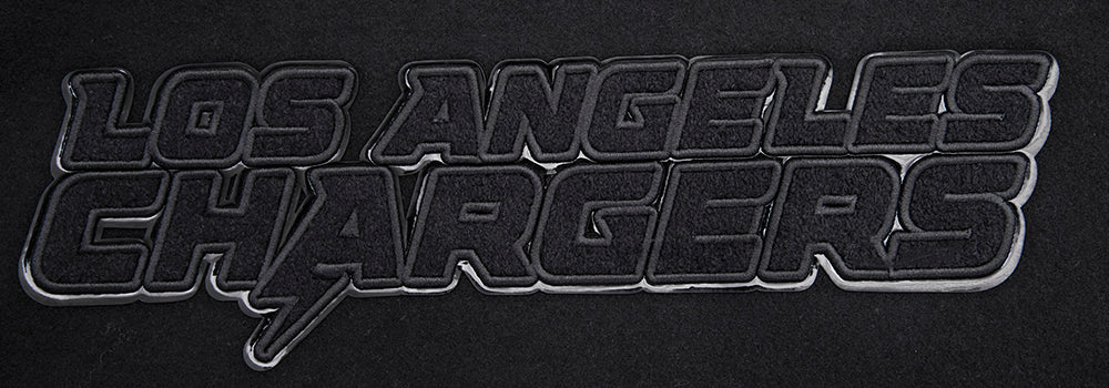 NFL LOS ANGELES CHARGERS TRIPLE BLACK MEN'S WOOL VARSITY JACKET (TRIPLE BLACK MEN'S)