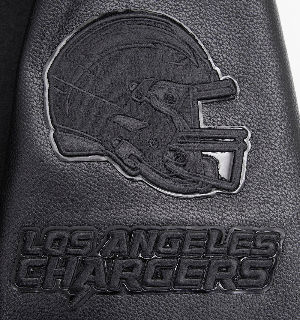 NFL LOS ANGELES CHARGERS TRIPLE BLACK MEN'S WOOL VARSITY JACKET (TRIPLE BLACK MEN'S)