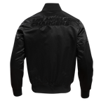 NFL LOS ANGELES CHARGERS TRIPLE BLACK MEN'S SATIN JACKET (TRIPLE BLACK MEN'S)